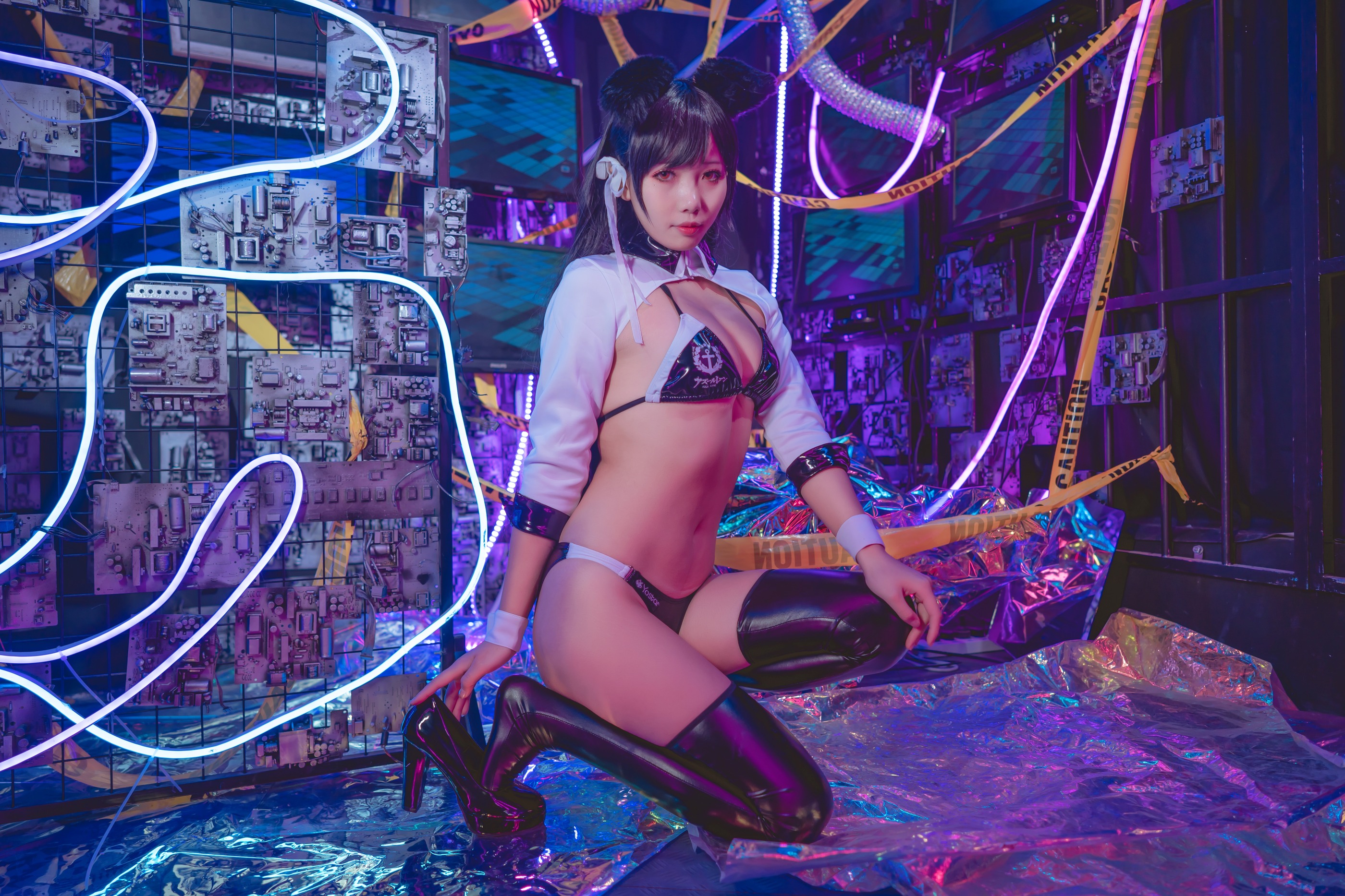 图片[1]-墨玉-M – NO.007 爱宕机车服 [55P]-XikXak